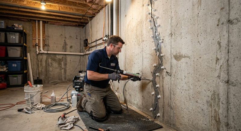 Basement Crack Repair in La Habra, CA