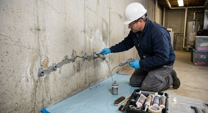 Basement Crack Repair in La Habra, CA