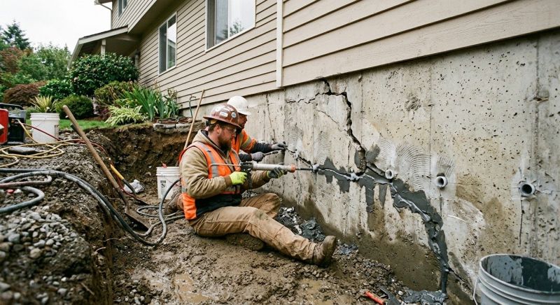 Cracked Foundation Repair in Downey, CA