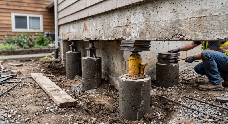 Foundation Pier Leveling in La Habra, CA