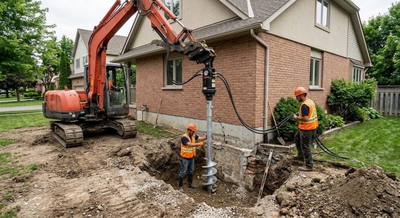Helical Pile Installation in La Habra, CA