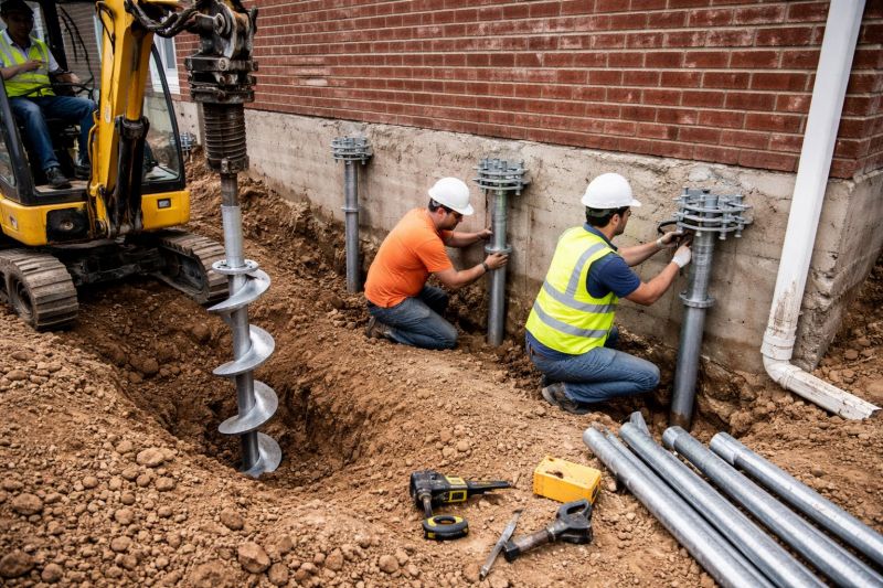 Helical Pile Installation in La Habra, CA