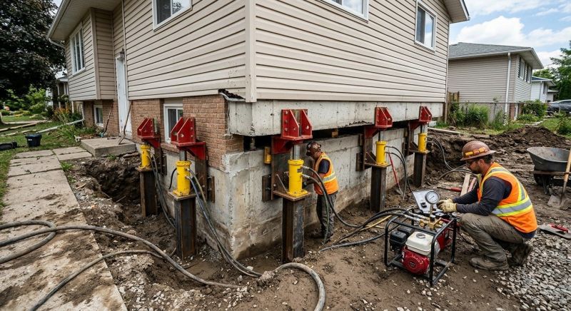 Sinking Foundation Lifting in La Habra, CA