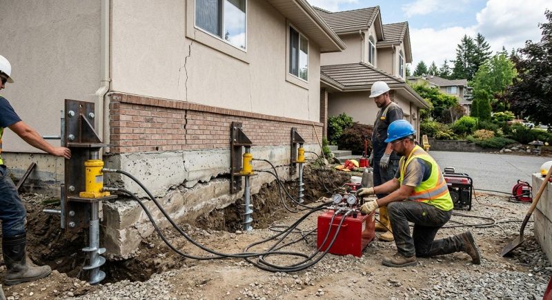Sinking Foundation Lifting in La Habra, CA